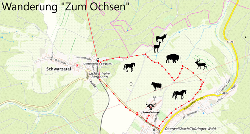 Fleischrind GmbH Oberweißbach - Wanderroute